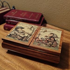 Vintage Hummel Wooden Musical Jewelry Box